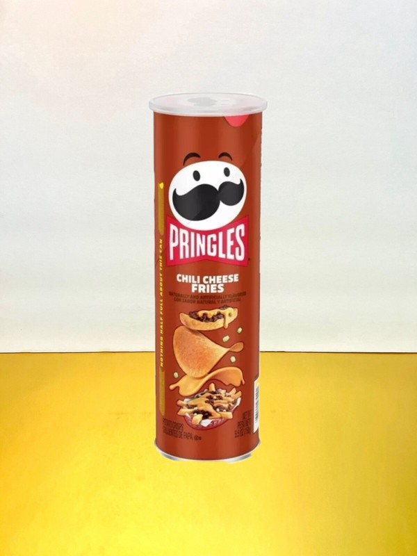 〽️New Pringles Chili Cheese Fries Cheddar Beef Flavor Potato Crisps Chips 5.5oz