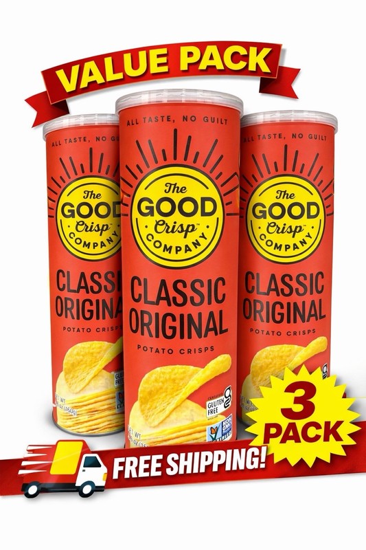The Good Crisp Company, Chips Stacked Original, 5.64 Ounce 1 Count (Pack of 3)