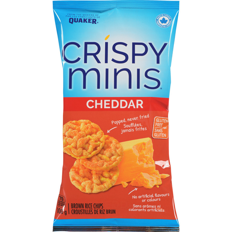 4-Pack Quaker Crispy Minis Cheddar flavour brown rice chips
