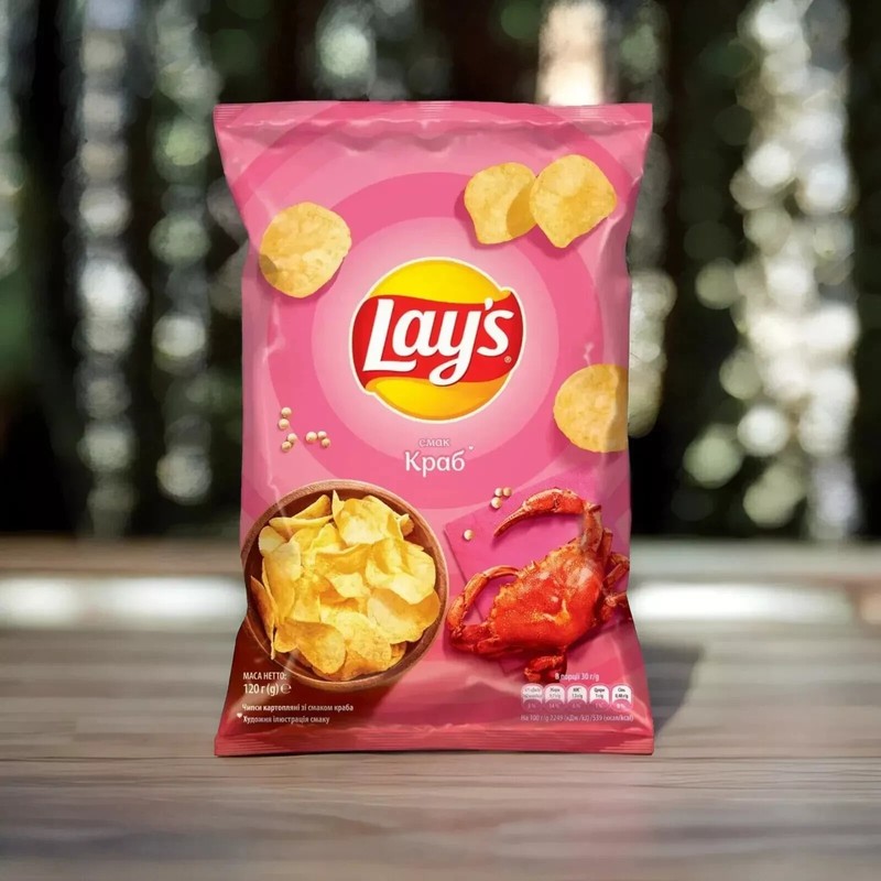 7 pieces Lay's potato chips 120 g with crab flavor (840 g) FREE SHIPPING gallery