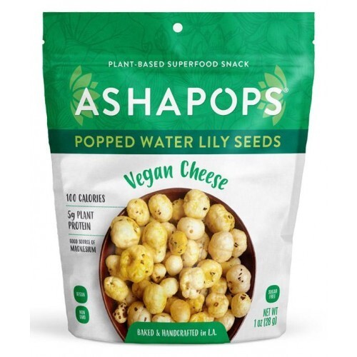 Ashapops Popped Water Lily Seeds – Vegan Cheese 1 Oz – vegan snack
