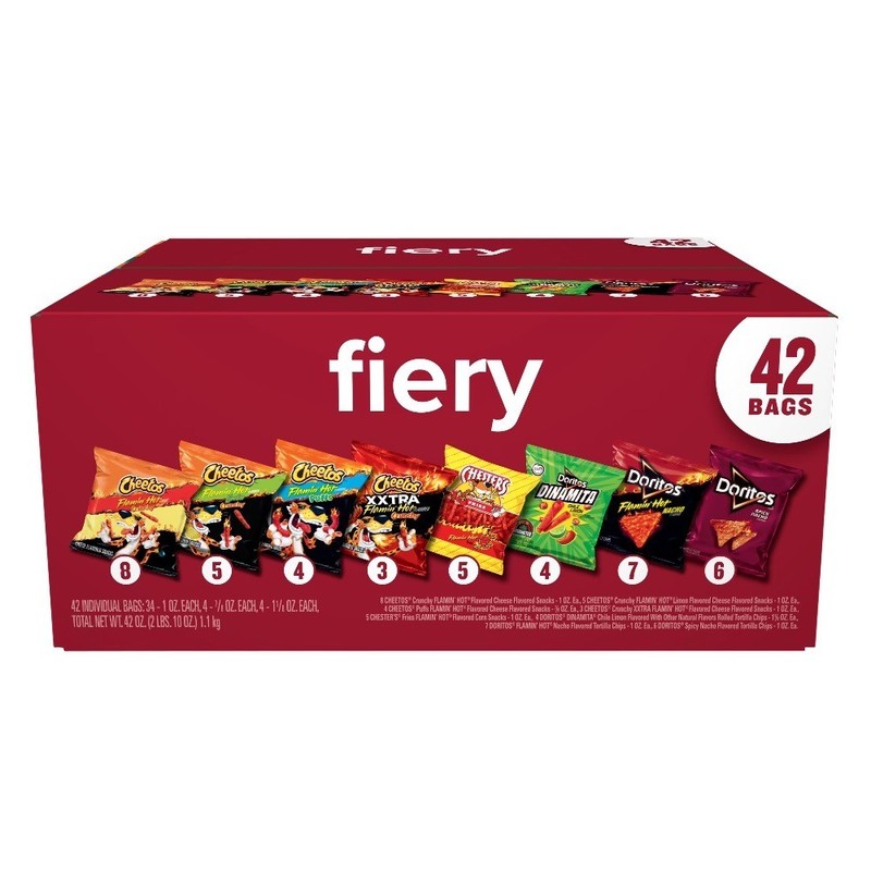 Fiery Mix Variety Snacks, 1 oz Bags, 42 Count Multipack, Spicy Assorted Snack