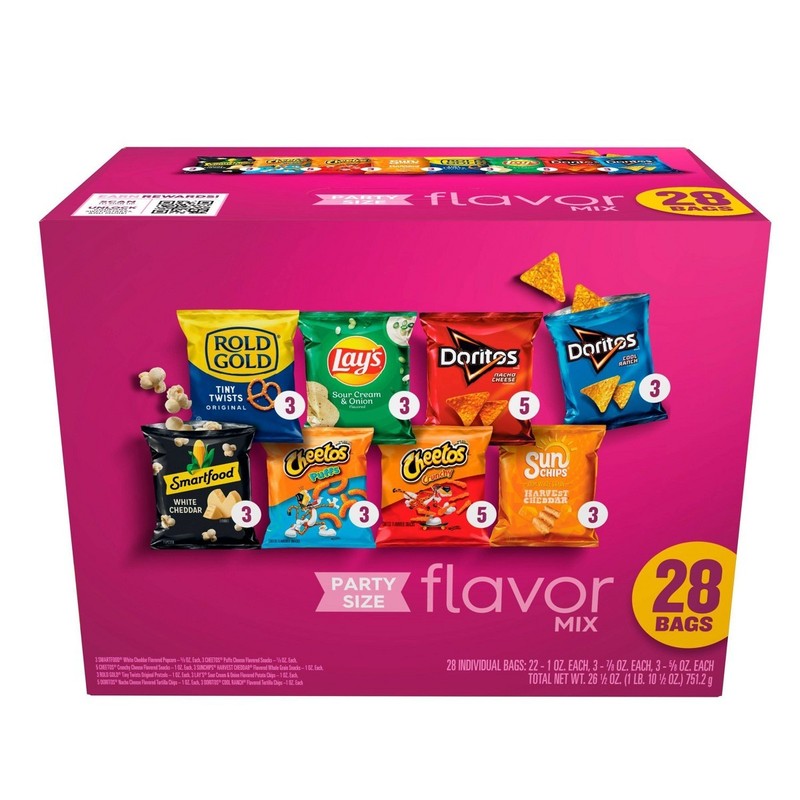 2 Pack/28ct Each Chips and Snacks Fun Times Mix Party Size Variety Pack