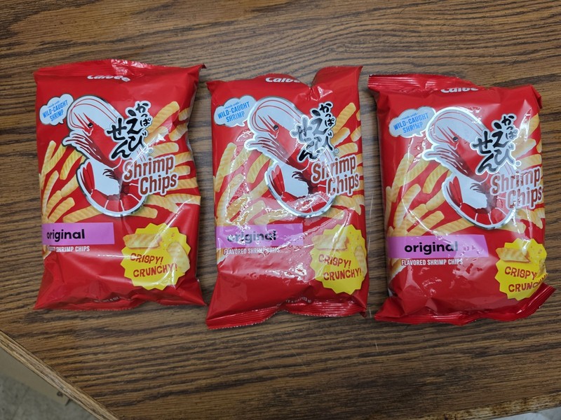 1 Case Of Calbee Shrimp Chips Baked, Original 4 oz - 12 Bags