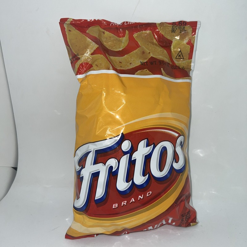 Fritos Brand The Original Corn Chips net wt 9 1/4 oz 262.2 gr Misprint Bag