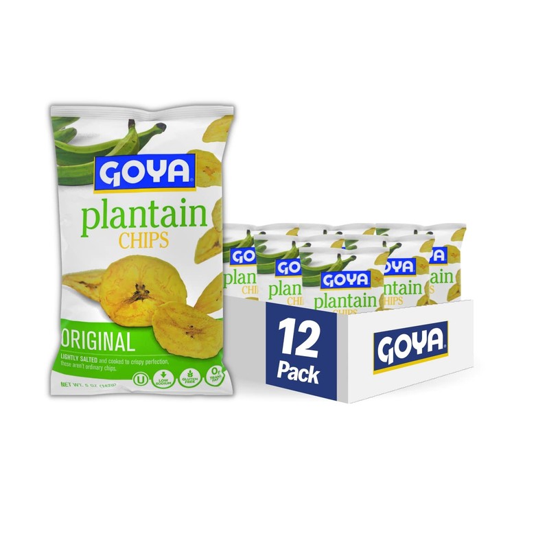 Goya Foods Plantain Chips, Original, 5 Ounce (Pack of 12) 5