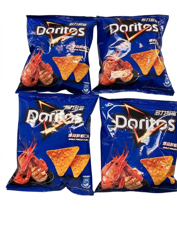 Doritos Exotic Snacks – 4 bags ( Garlic Prawn, Garlic Steak, Hot wings, …)