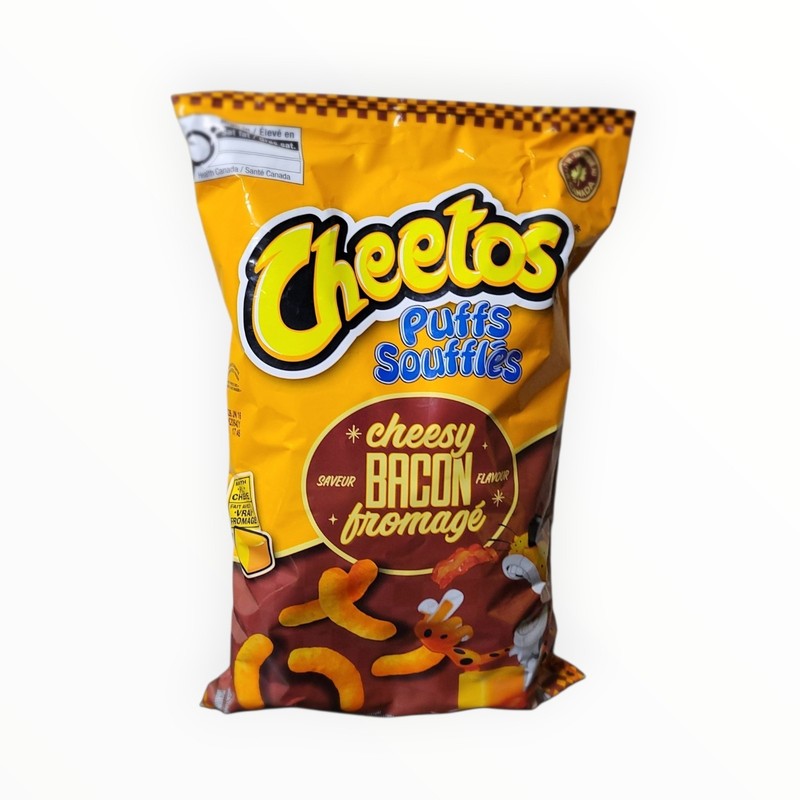 Cheetos Puffs Cheesy Bacon Flavor Canada Import Limited Edition Chips 8.81 Oz