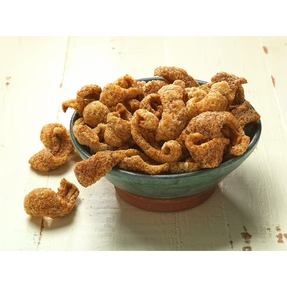 Mac's Chicharrones Golden Cracklin Curls, Fried Pork Fat with Skin, 12 oz Bag. gallery
