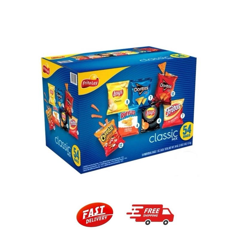 Frito Lay Classic Mix 1 Oz., Variety Snack Pack – 54 Count