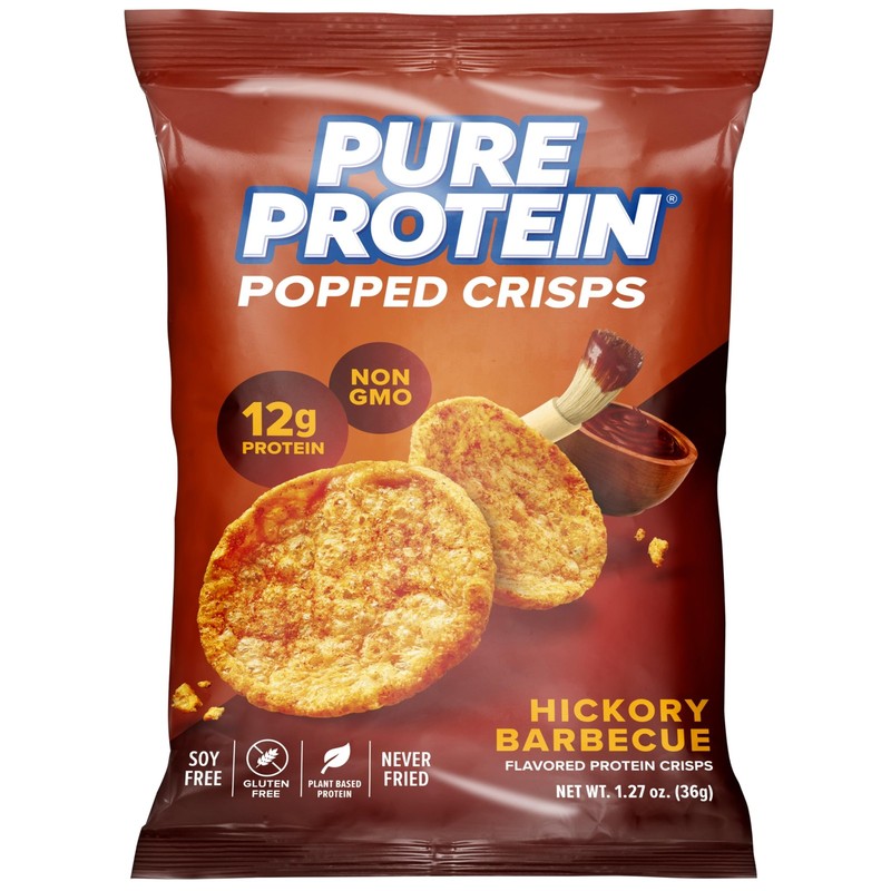Pure Protein Hickory Barbecue Popped Crisps – 12g 1.27 Ounce (Pack of 12)
