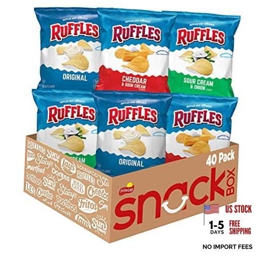 Ruffles Potato Chips – 40 Count Variety Pack – Ruffles Potato Chips