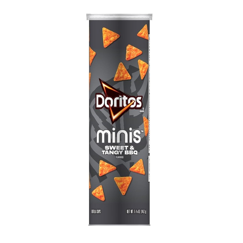 Doritos Minis, Sweet & Tangy BBQ, 5.125 oz Canister