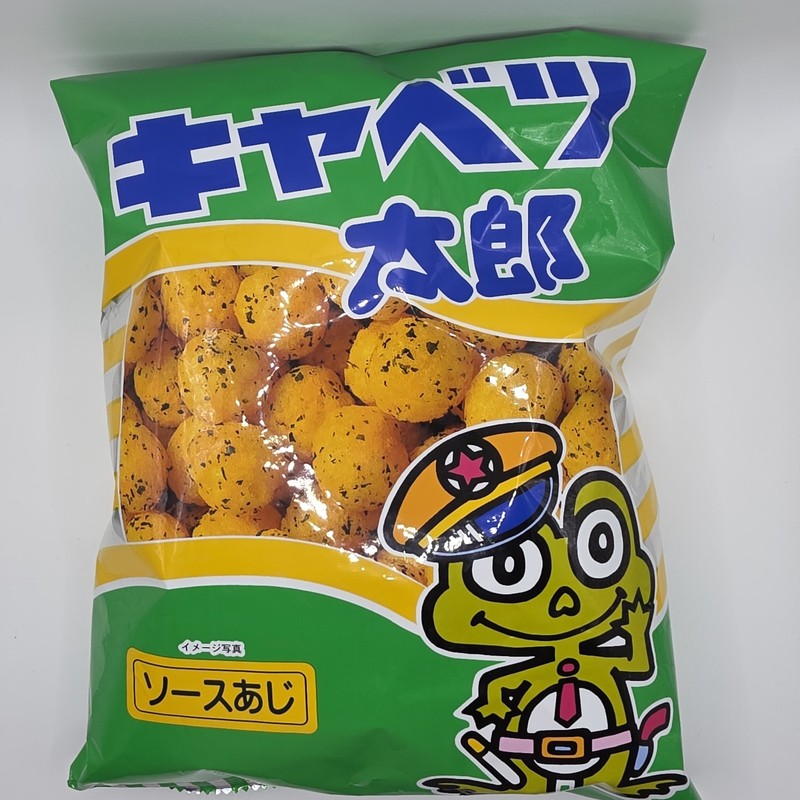 Cabbage Taro Japanese Snack Sauce Flavor – Light & Crispy Corn Puffs 🇯🇵