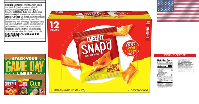Indulge in Snap'd Double Cheese Thin Crisps, 9oz Box – Perfect Snack on-the-Go gallery