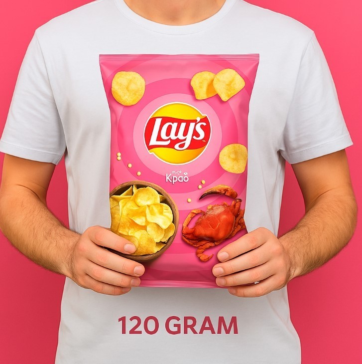 Lay’s 🦀 Crab-Flavored Chips 120g / 4.23oz , Potato chips from Ukraine