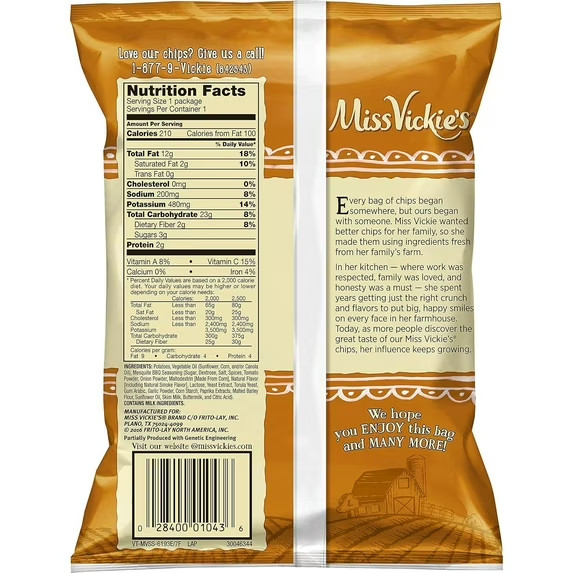 "Kettle Cooked Potato Chips by Miss Vickie's Value Pack Bundled by 1.375 Oz Bag gallery