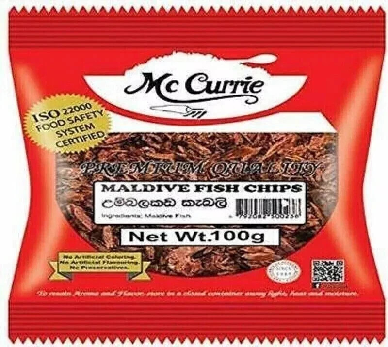 Mccurrie Maldive Fish Chips Ceylon 100g FREE SHIPPING WORLD WIDE