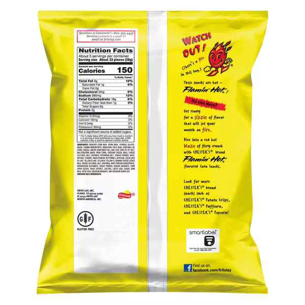 Chester's Flamin' Hot Flavored Fries, 5.25 oz - Pack of 3 gallery