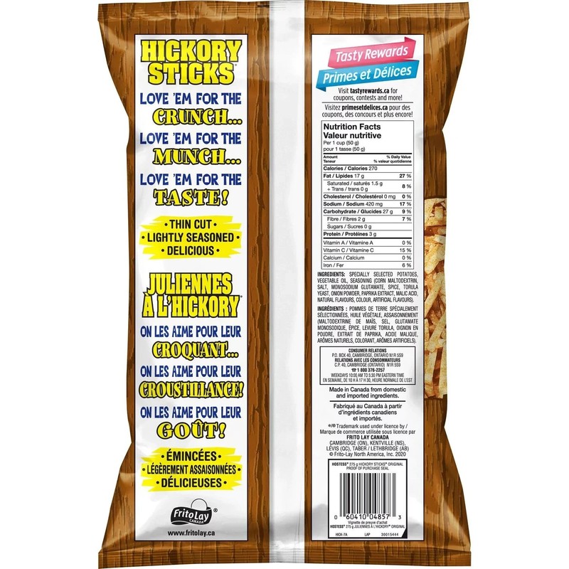 2 x Hostess Hickory Sticks Original Flavor Potato Sticks 275g Canadian FRESH gallery