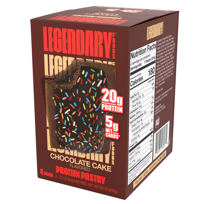 Legendary Foods Chocolate Cake Tasty Pastry - 4 Pack | Protein Snack gallery