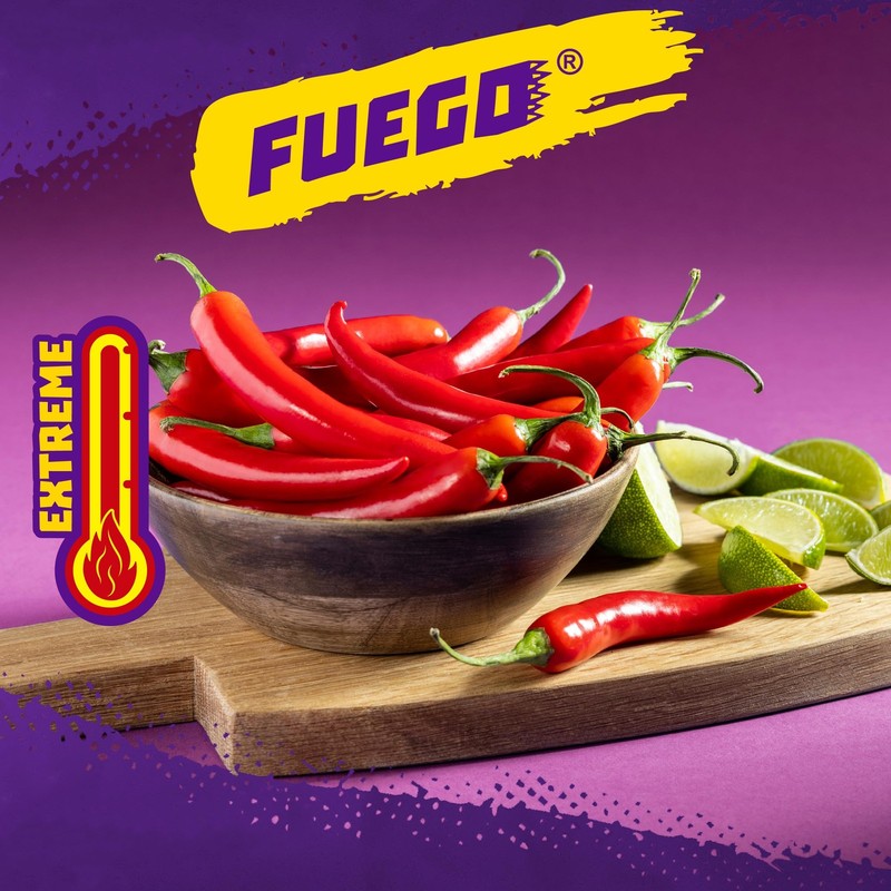 Mini Fuego 25pc Hot Chili Lime Spicy Rolled Tortilla Chips Multipack 1.23oz gallery