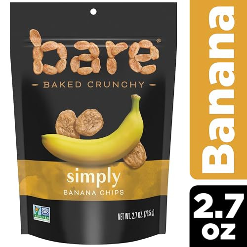 Bare Baked Crunchy Banana Chips Gluten Free Non GMO 2.7 Ounce Snack Bag gallery