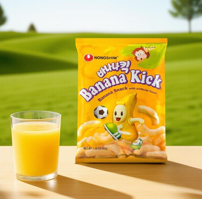 Nongshim Banana Kick / Melon Kick 45g Korean Sweet Corn Puffs [Pick your flavor] gallery