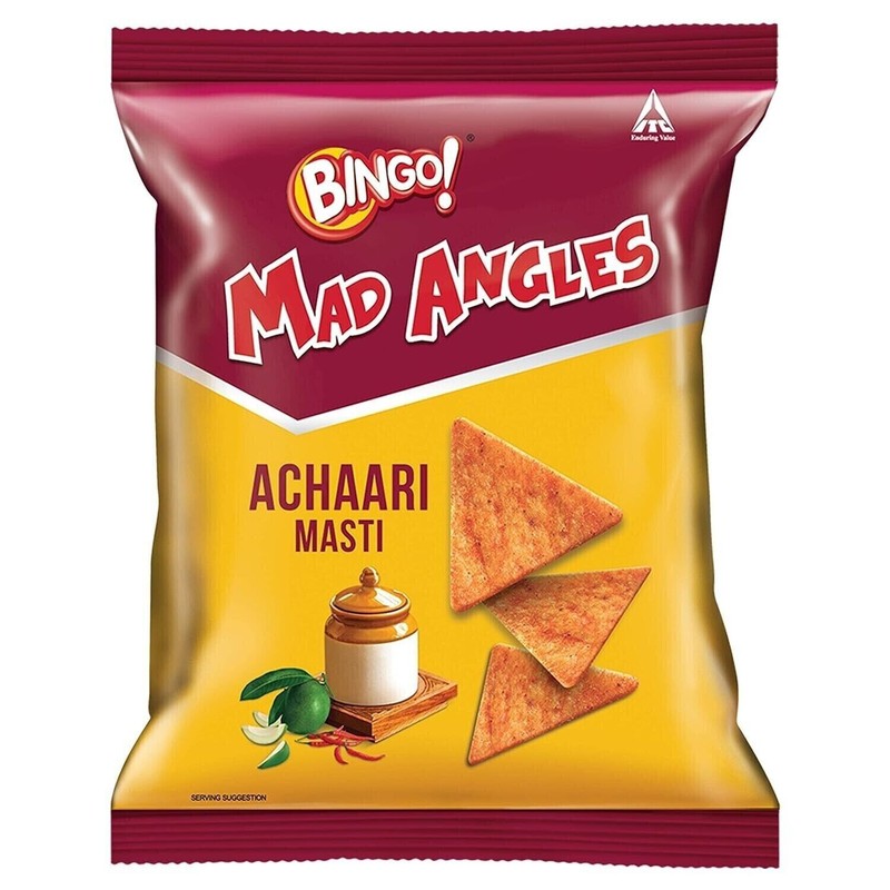 Bingo! Mad Angles Achaari Masti crunchy triangle chips 30gm (Pack of 10) + F/S gallery