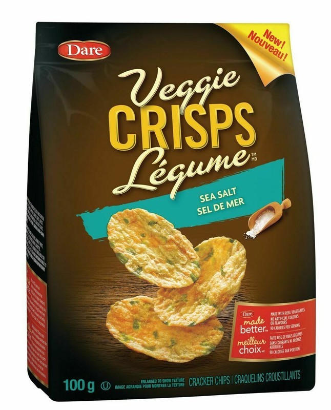 3 Bags Of Dare Sea Salt Veggie Crisps Real Vegetables 100g Each
