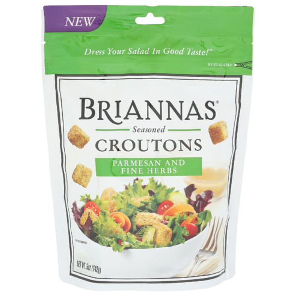 Briannas Parmesan And Fine Herbs Seasoned Croutons 5 oz - 3 Packs gallery
