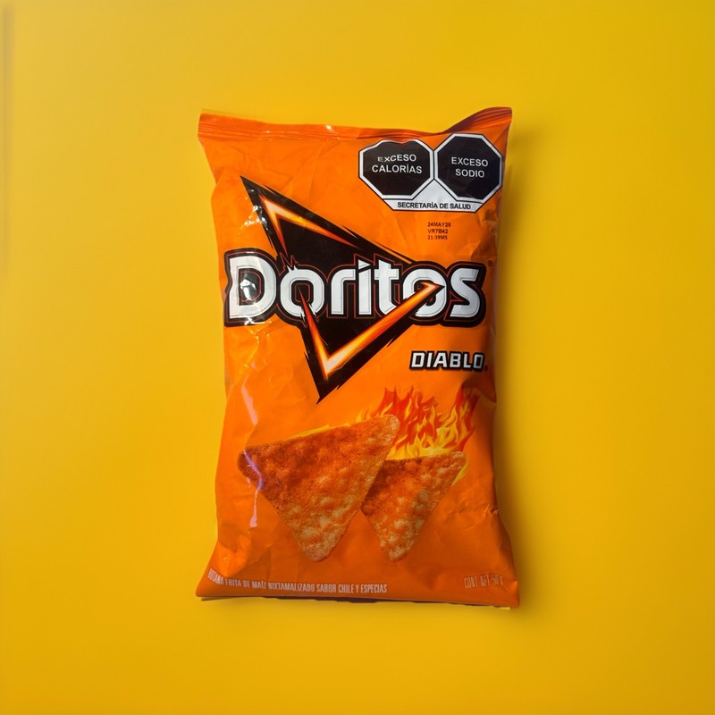 5-Pack Doritos Diablo 50g Mexican Chips Spicy Chili Flavor Snack Sabritas Mexico