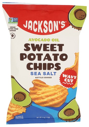 Jacksons Chips Sea Salt Avocado Oil Chips 5 oz (Pack of 12)