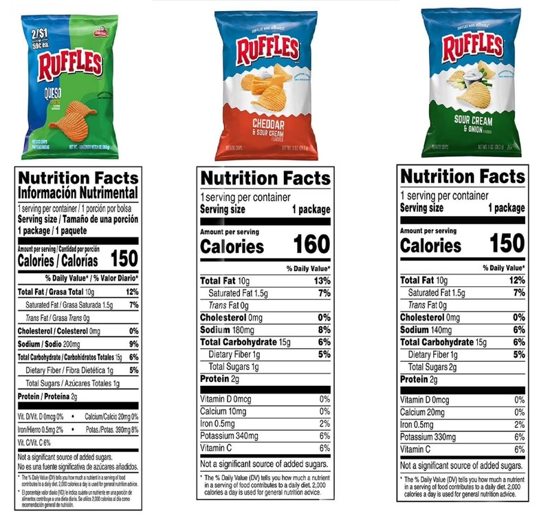 Lay's & Ruffles Crunch Mix Chips, Variety Pack, 50 pk. gallery