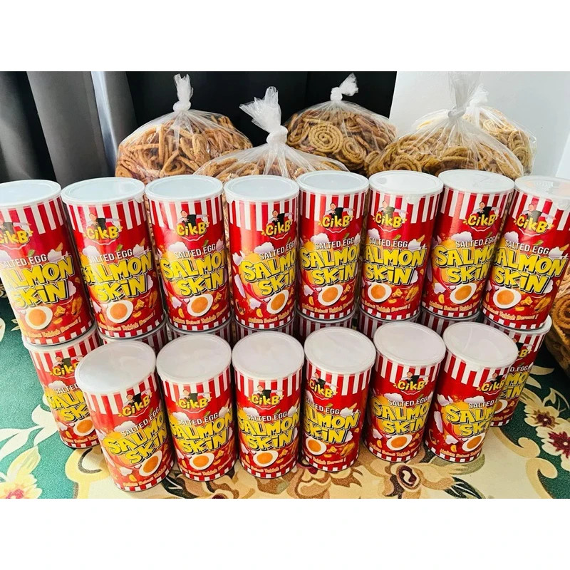 3 X260g Salted Egg Salmon Skin Chips Malaysia Snack Expedited Ship From Malaysia gallery