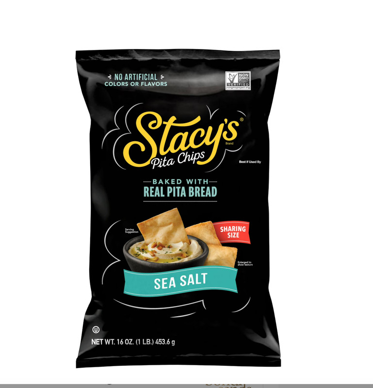 Stacy’s No Artificial Colors or Flavors Sea Salt Pita Chips Bag, 16 oz​