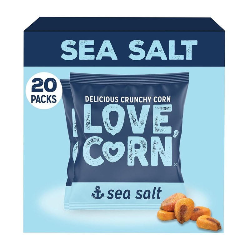 LOVE CORN Sea Salt 0.7Oz X 20 Bags – Delicious Corn – Healthy Family Snacks
