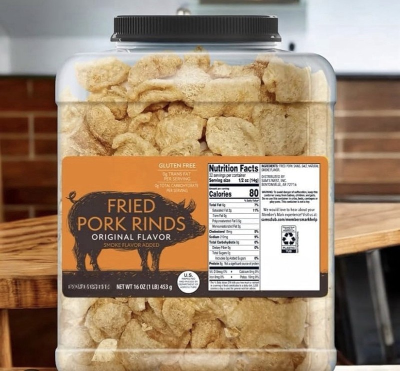Member’s Mark Original Fried Pork Rinds 16 Oz Total (2 pack)