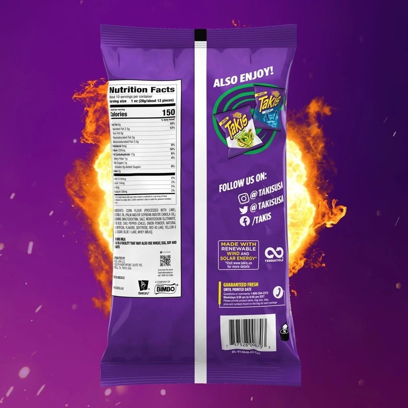 Takis Rolled Tortilla Chips CRUNCHY FAJITAS 9.9 Oz Snacks (2 Bags) gallery