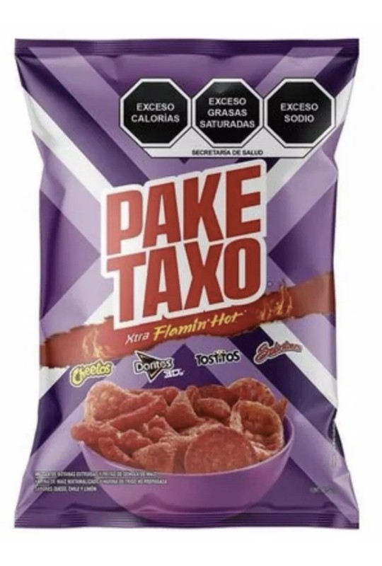 5X PAKE TAXO XTRA FLAMIN HOT – SABRITAS MEXICANAS (5 Paquetes de 44g c/u)