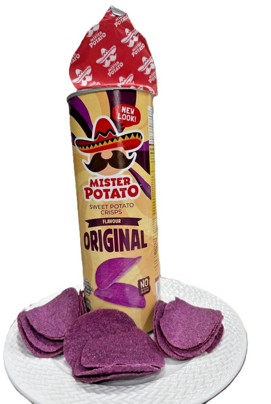 Mister Potato Sweet Potato Purple Chips New Look Original Flavour 118g - 4 Packs