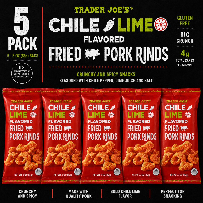 5-Pack Trader Joe s Chile Flavored Lime Pork Rinds