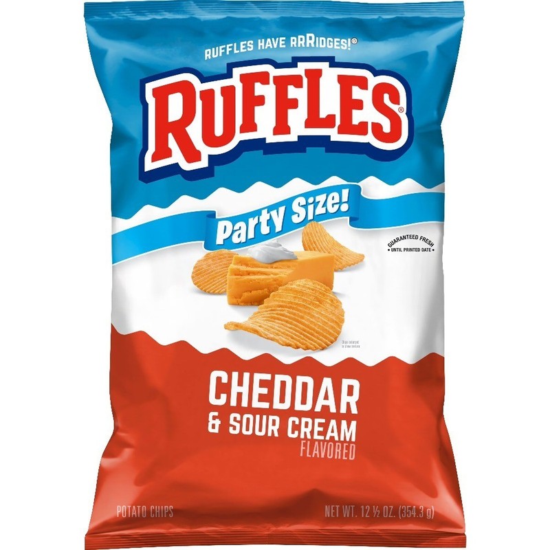 Sour Cream & Cheddar Flavored Potato Chips Party Size 12.5 Ounce Bag