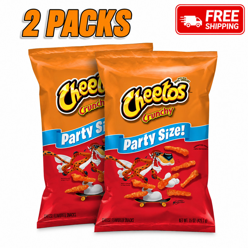 (PACK OF 2) Cheetos Crunchy Cheese Flavored Snacks 15 oz Bag New