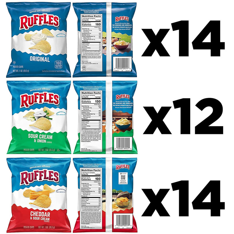 Ruffles Potato Chips Variety Pack, 40 Count gallery