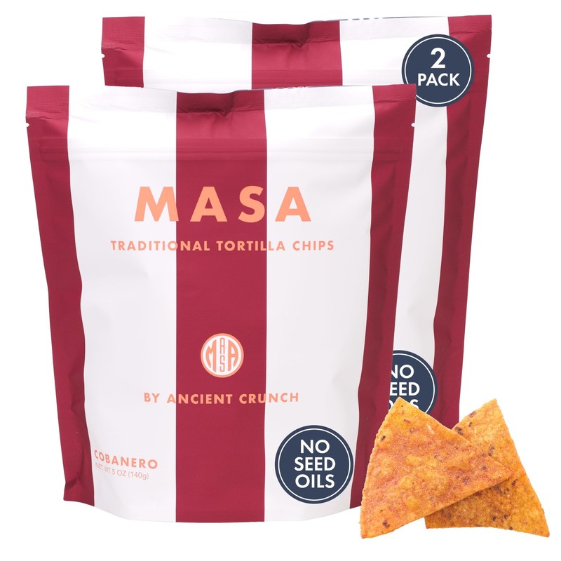 MASA Chips Cobanero Chili Flavored Corn Tortilla Chips Cooked in Beef Tallow …