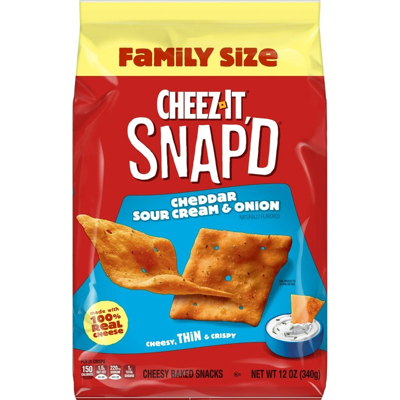 Cheez-It Snap’d Cheddar Sour Cream and Onion Cheese Cracker Chips 12oz
