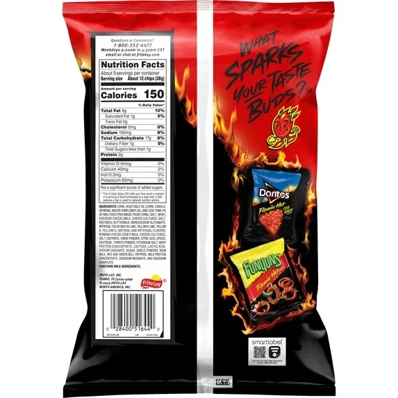 Doritos Flamin' Hot Nacho Flavored Tortilla Chips, 9.25 Ounce Bag gallery
