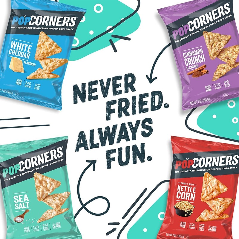 PopCorners Popped Corn Snacks Sea Salt Chips 1oz Bags Pack of 20 gallery
