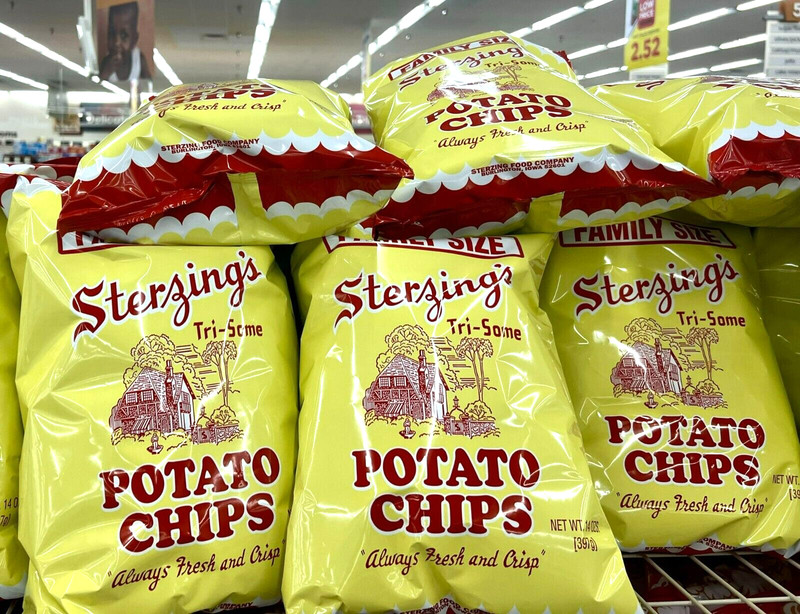 LOT OF 3 Sterzing Potato Chips 14 OZ Bags Sterzing’s FAMILY SIZE